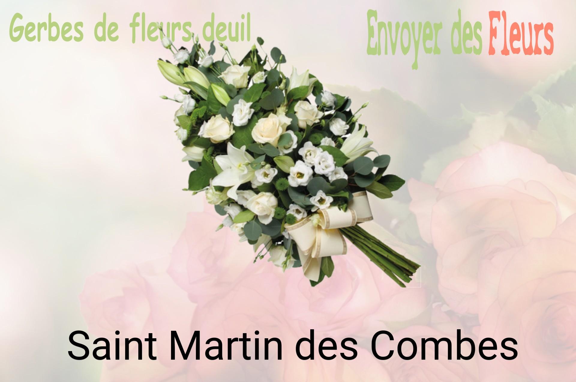 Gerbe de fleurs de deuil livrée à Saint-Martin-des-Combes